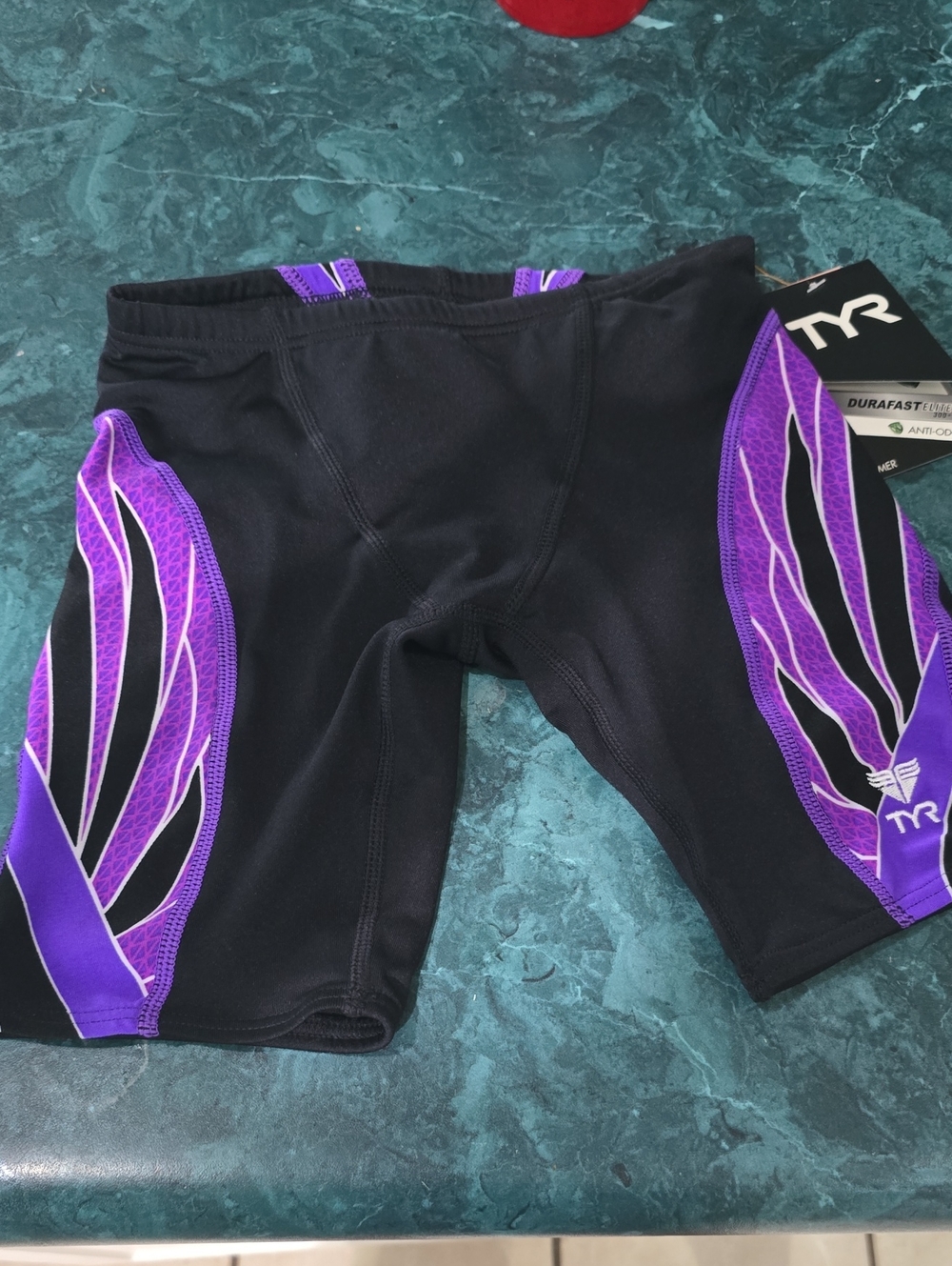 Boys TYR Phoenix Jammers Size 24 [7/8] New With Tags. Purple/black
